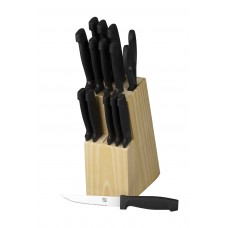 Home Basics 15 Piece Knife Set with Wood Block HOBA1413